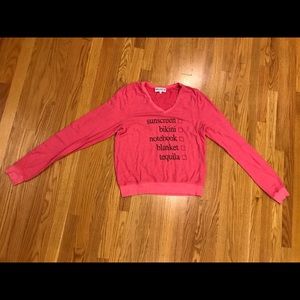 Wildfox Pink Beach Crewneck Super Soft!
